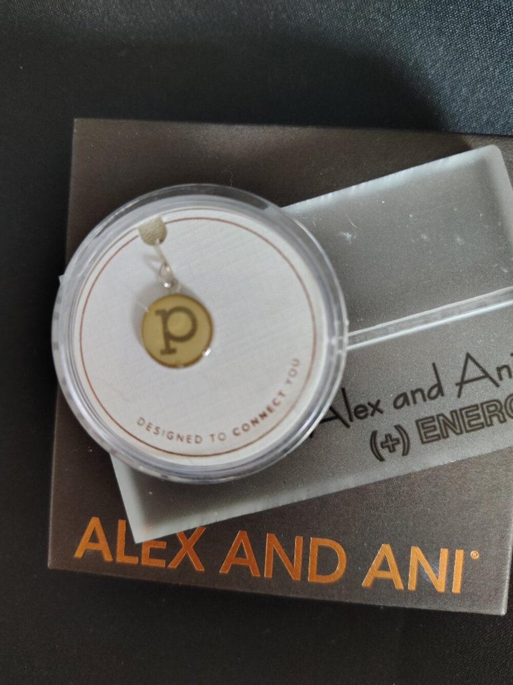 Alex and Ani  Sterling Silver Initial P Charm  necklace or bracelet  904